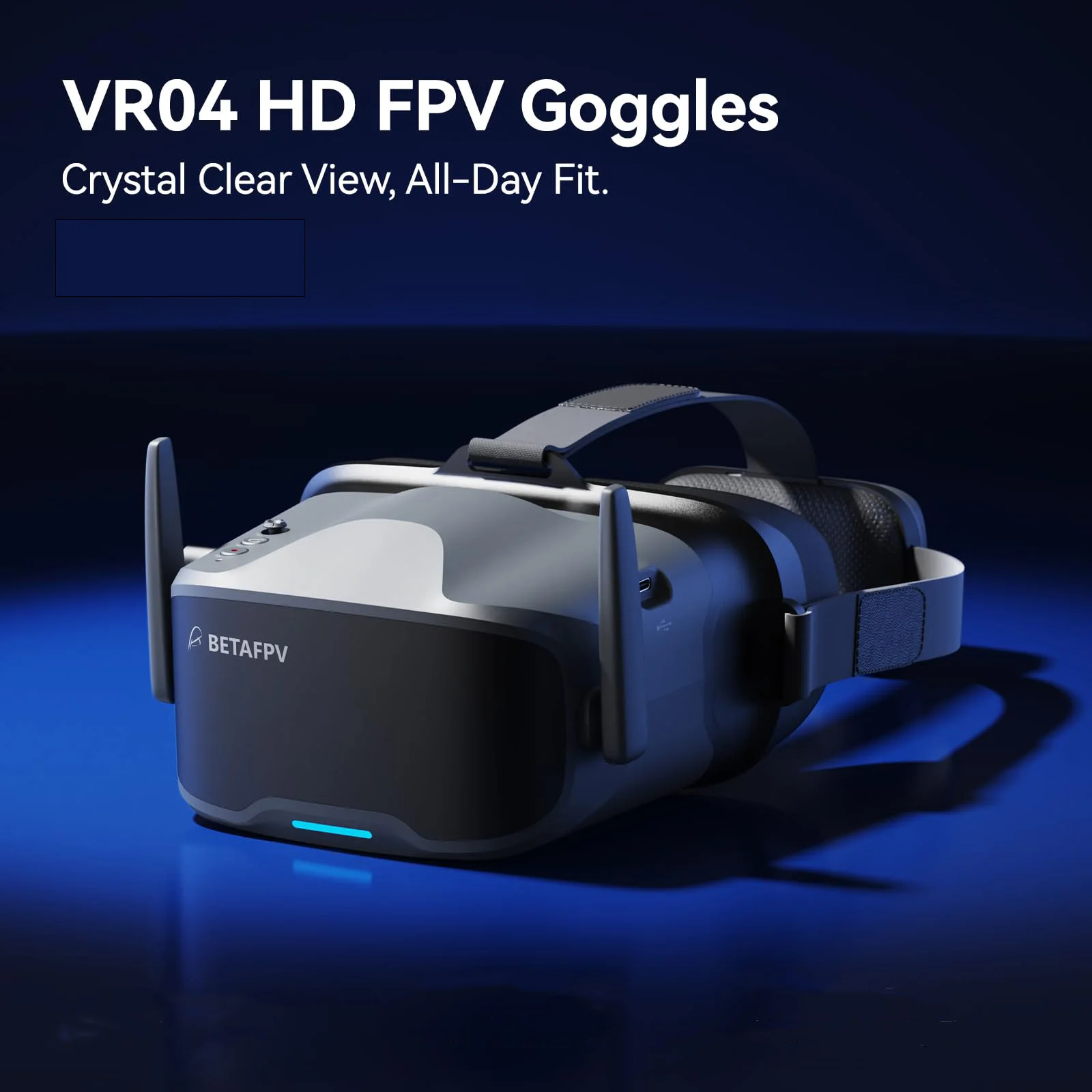 BETAFPV VR04 Analog FPV Goggles for RC Drone Racing Glasses Friendly Fit Full Light Blocking Immersive Flying Experience