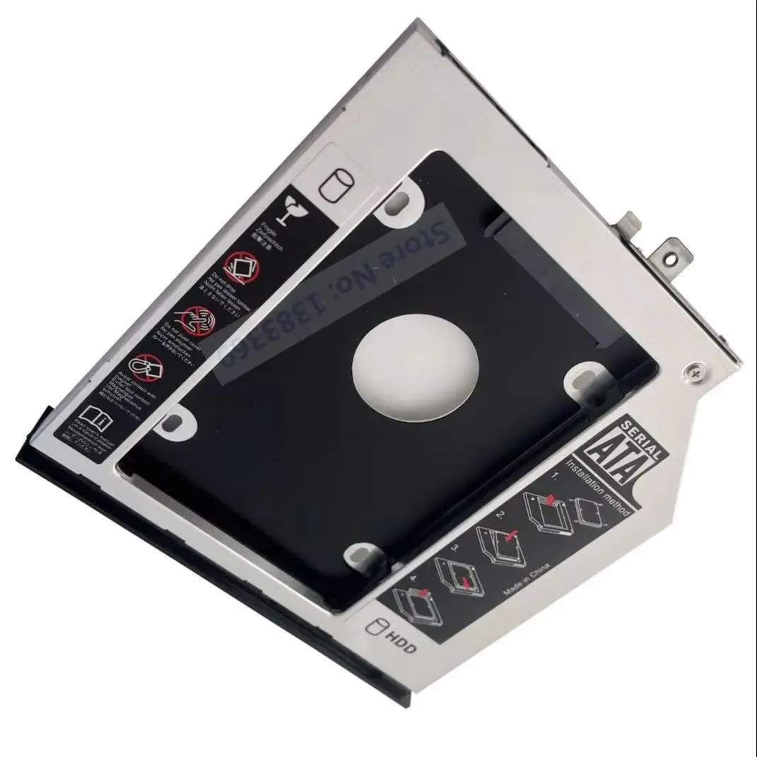 adaptador-de-bandeja-tray-para-2º-disco-rigido-sata-25-ssd-hdd-com-painel-frontal-e-gancho-traseiro-para-baia-Optica-hp-zbook-15-17-g1-g2