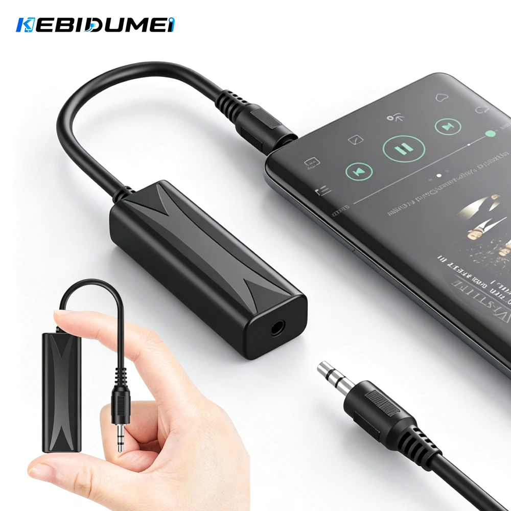 KEBIDUMEI 3.5mm AUX Audio Noise Filter Speaker Line Ground Loop Noise Isolator Eliminate For Car Stereo Audio System Home Stereo