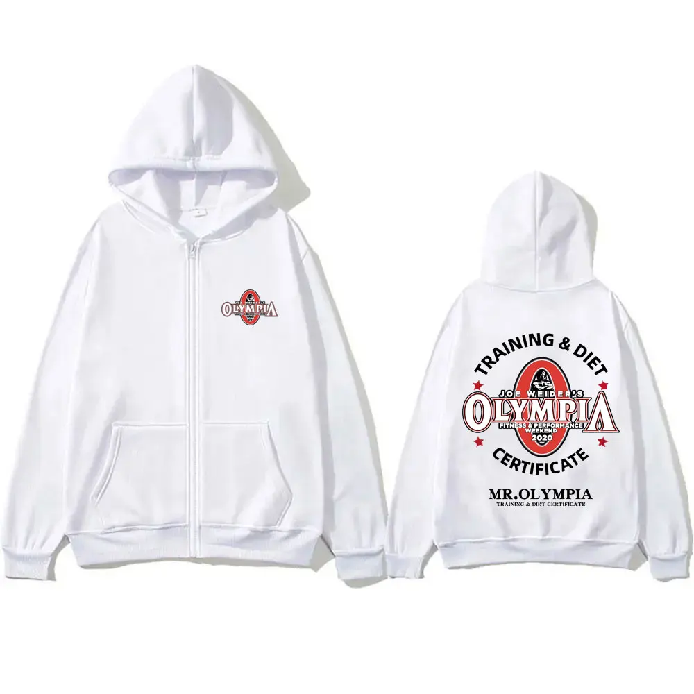 Olympia Gym Fitness Pump Cover Zipper Hoodie Men Powerlifting Workout Bodybuilding Zip Up Jacket Male Casual Fashion Sweatshirt