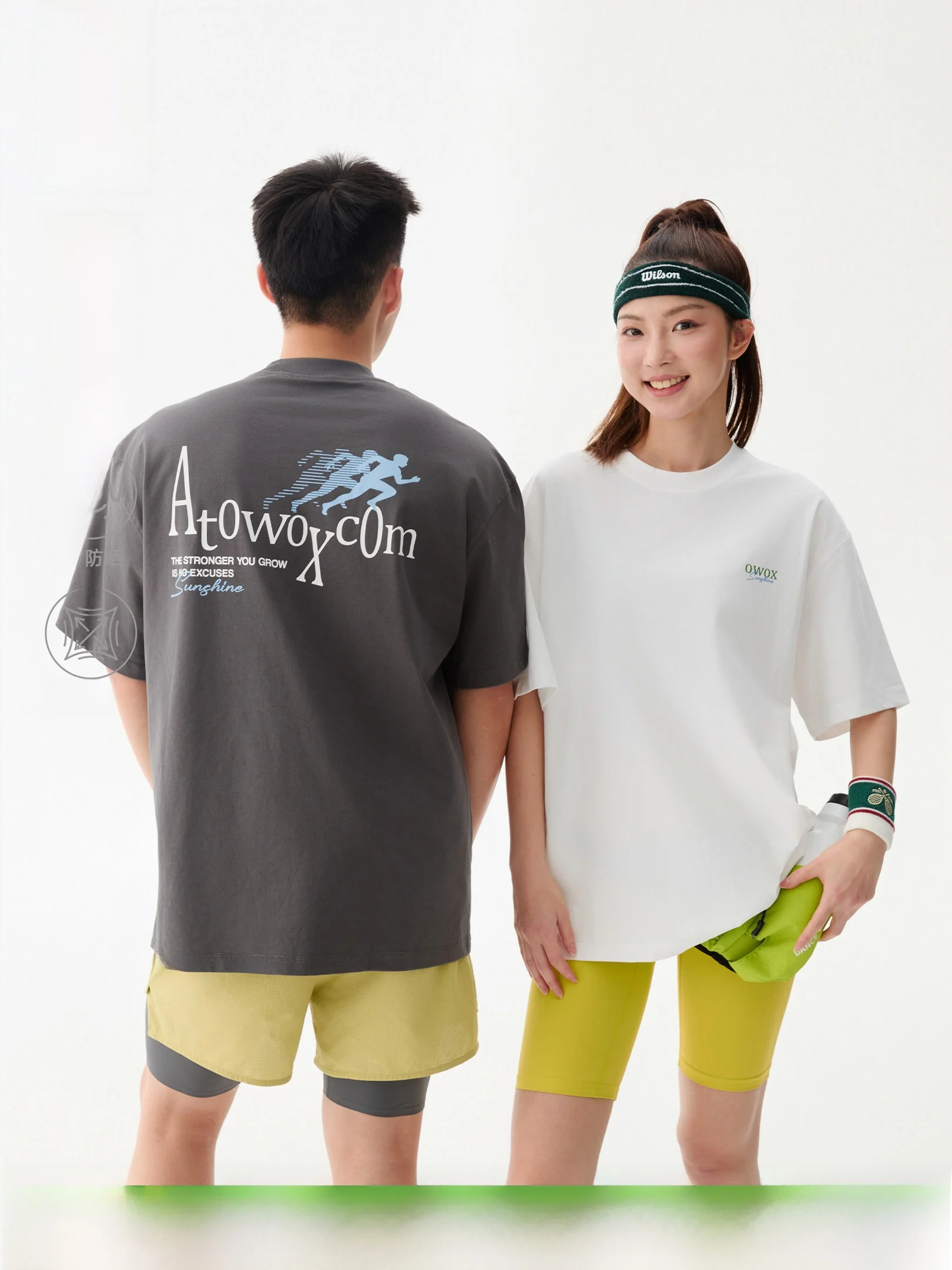 

Owox Cool Feeling Running Print Short Sleeve 2026 New Summer Thin Loose Casual T-Shirt Couple Half Sleeve Cotton Polyester Blend