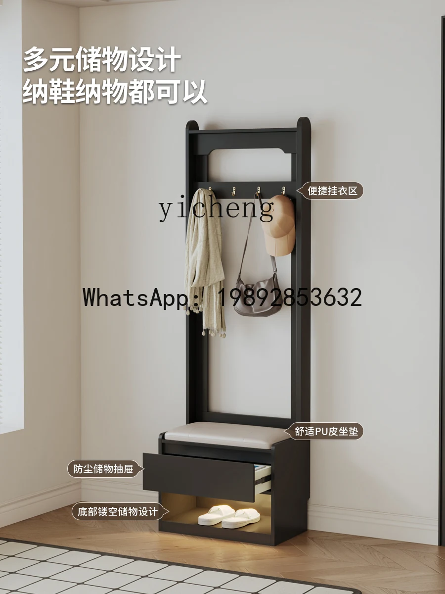 

floor shoe cabinet coat rack integrated mobile locker bedroom bedside hanger