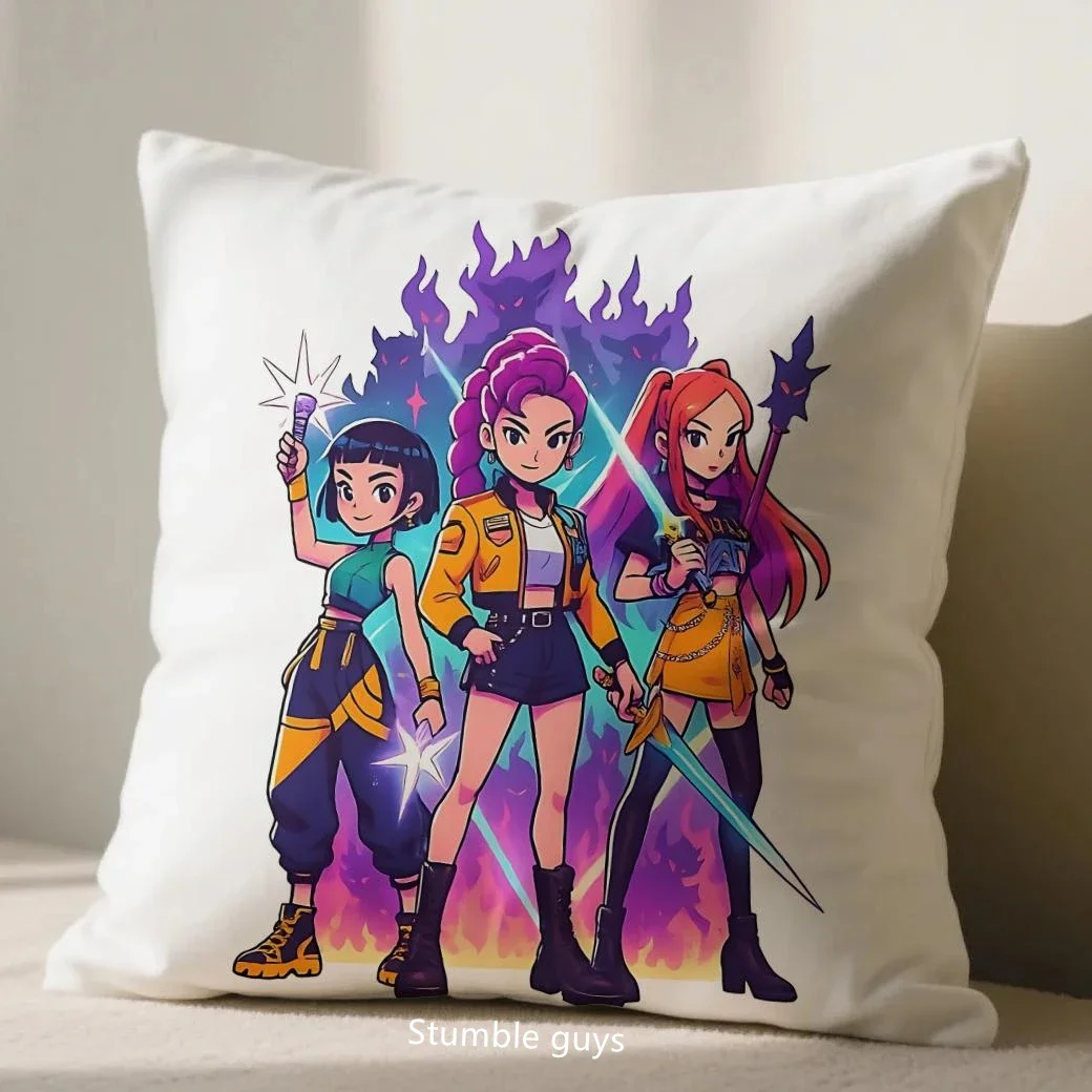 Kpop Demon Hunters Anime 45X45cm Kussensloop Sofa Kussenhoes Thuis