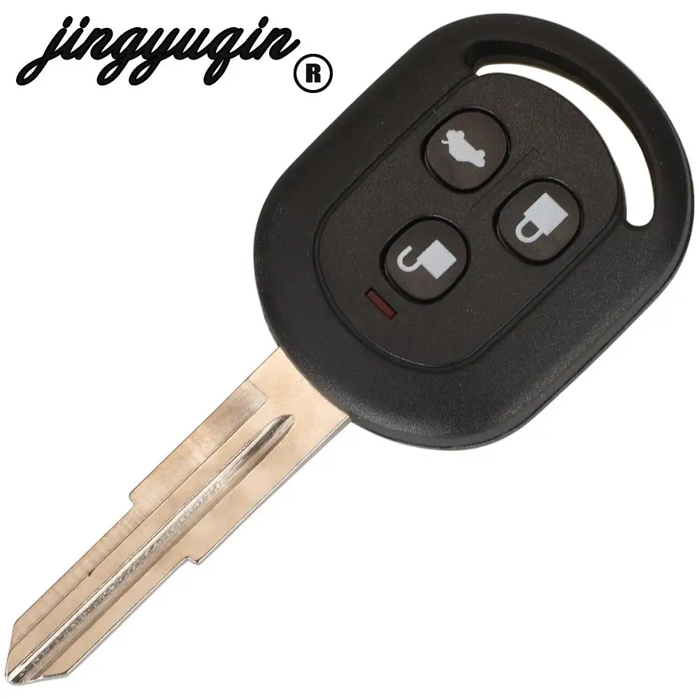 Jingyuqin 10 pezzi per Chevrolet Lacetti Daewoo Nubira Remote Car Key Shell Case Fob con sostituzione lama non tagliata 3 pulsanti