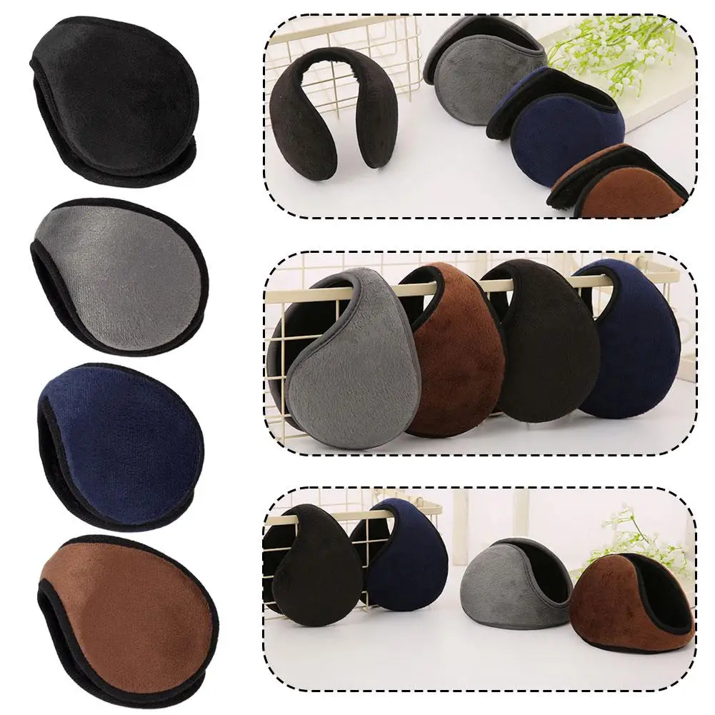 2Pcs Fleece Ear Muffs Winter Warm Unisex Ear Covers Cold Proof Ear Warmers Outdoor Riding Protection Thickened