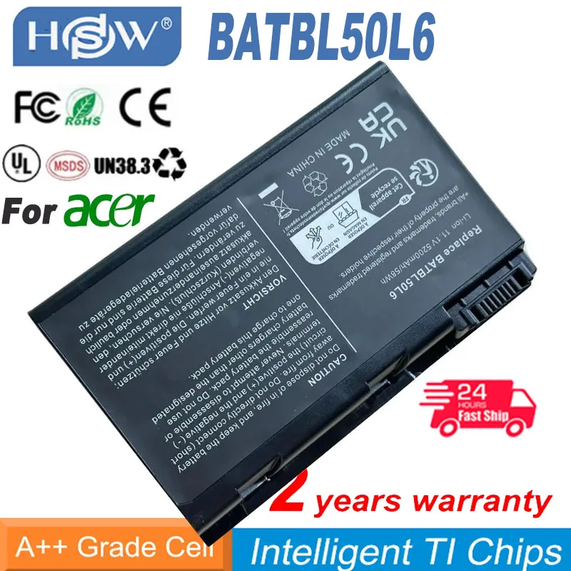 Laptop Battery For Acer Aspire BATBL50L6 3100 Series Aspire 3100 3102 5100.5102 3650.3690 5110 5630 5650 Batteria