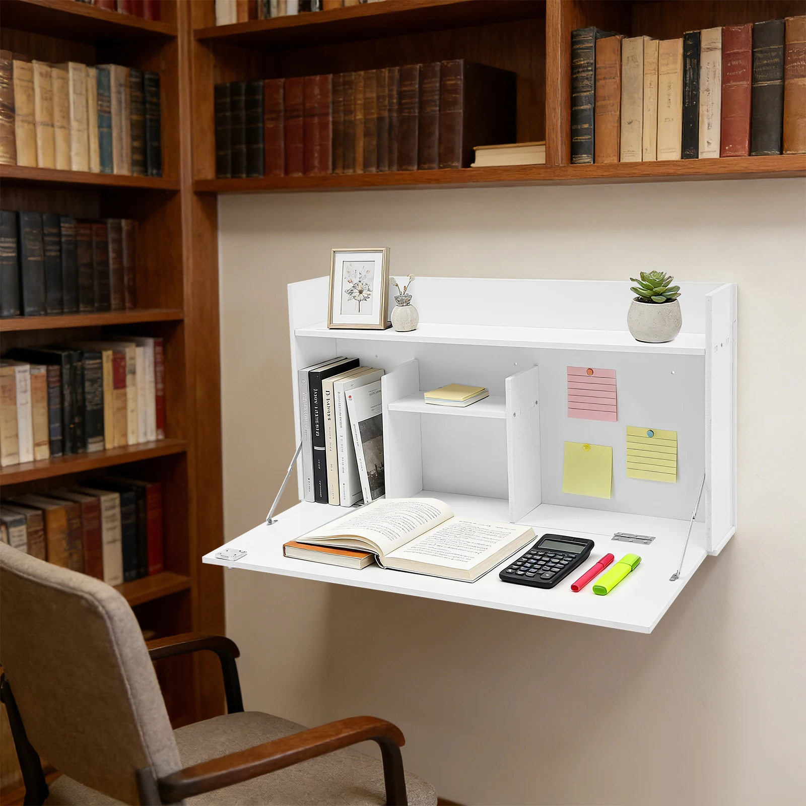 

Настенный складной стол-тумба с замком и ключами, грузоподъемность 20 кг, органайзер для хранения из ПВХ-плиты для спальни, офиса, кабинета