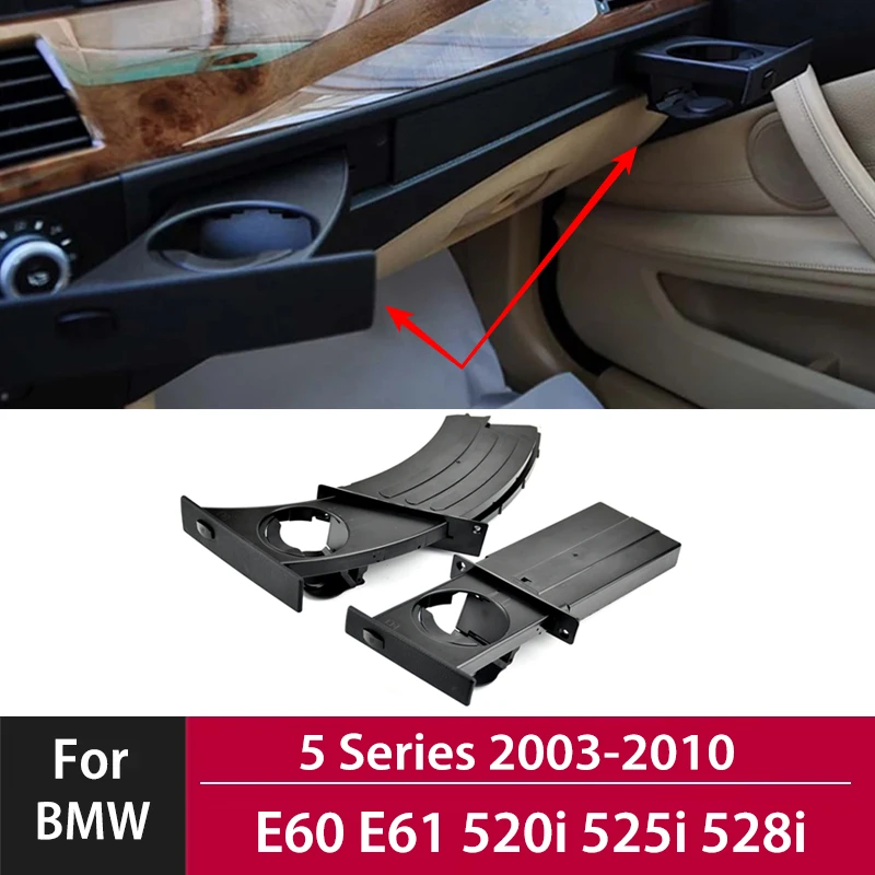 51459125622 Car Front Center Console Water Cup Holder Drink Holders For BMW E60 E61 5 Series 520i 525i 528i 2003-2010 Auto Parts