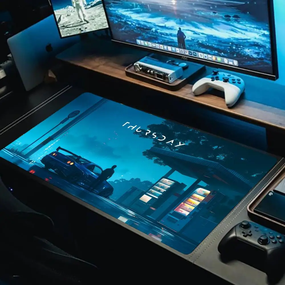 

Коврик для мыши в японском стиле аниме, большой коврик для компьютерной офисной игры, настольный коврик HD XXL, резиновые противоскользящие коврики для клавиатуры с прошитыми краями, длинные настольные коврики