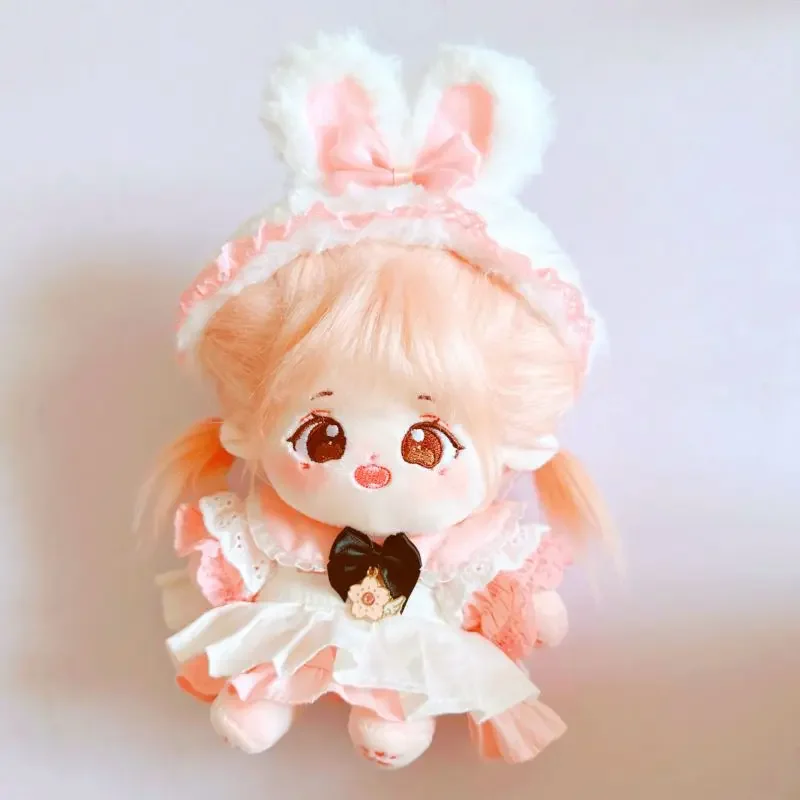 Bambola di cotone 20cm Sakura Dream No accepted Pink Peach Fried Hair con scheletro Naked Baby Plush