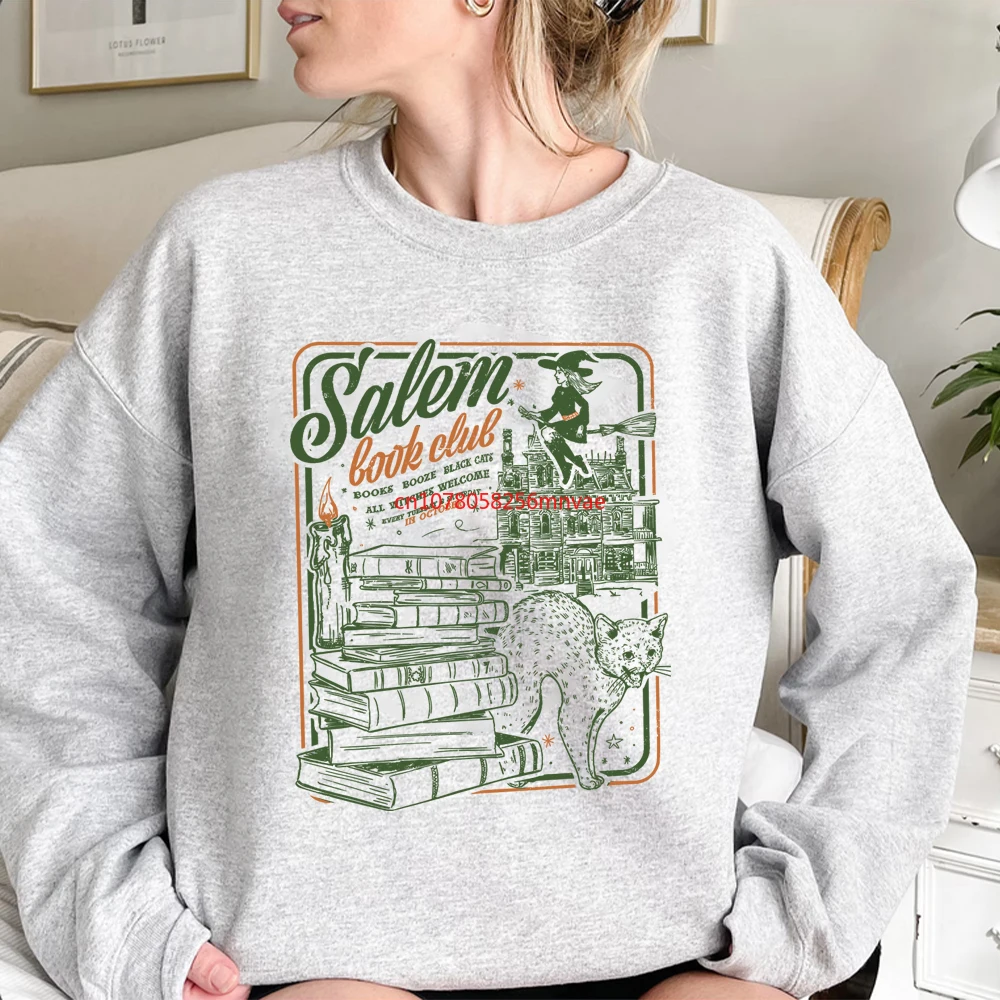 Salem Book Club Sweatshirt Bookish Halloween Sweater Spooky Book Lover Hoodie Salem Witches Shirt Salem Witches Sweatshirts