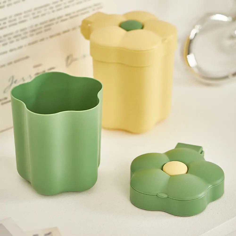 Lovely Mini Desktop Trash Can Mini Wastebasket Pen Holder Waste Can Storage Bucket For Bathroom Office Table Bedroom Vanity