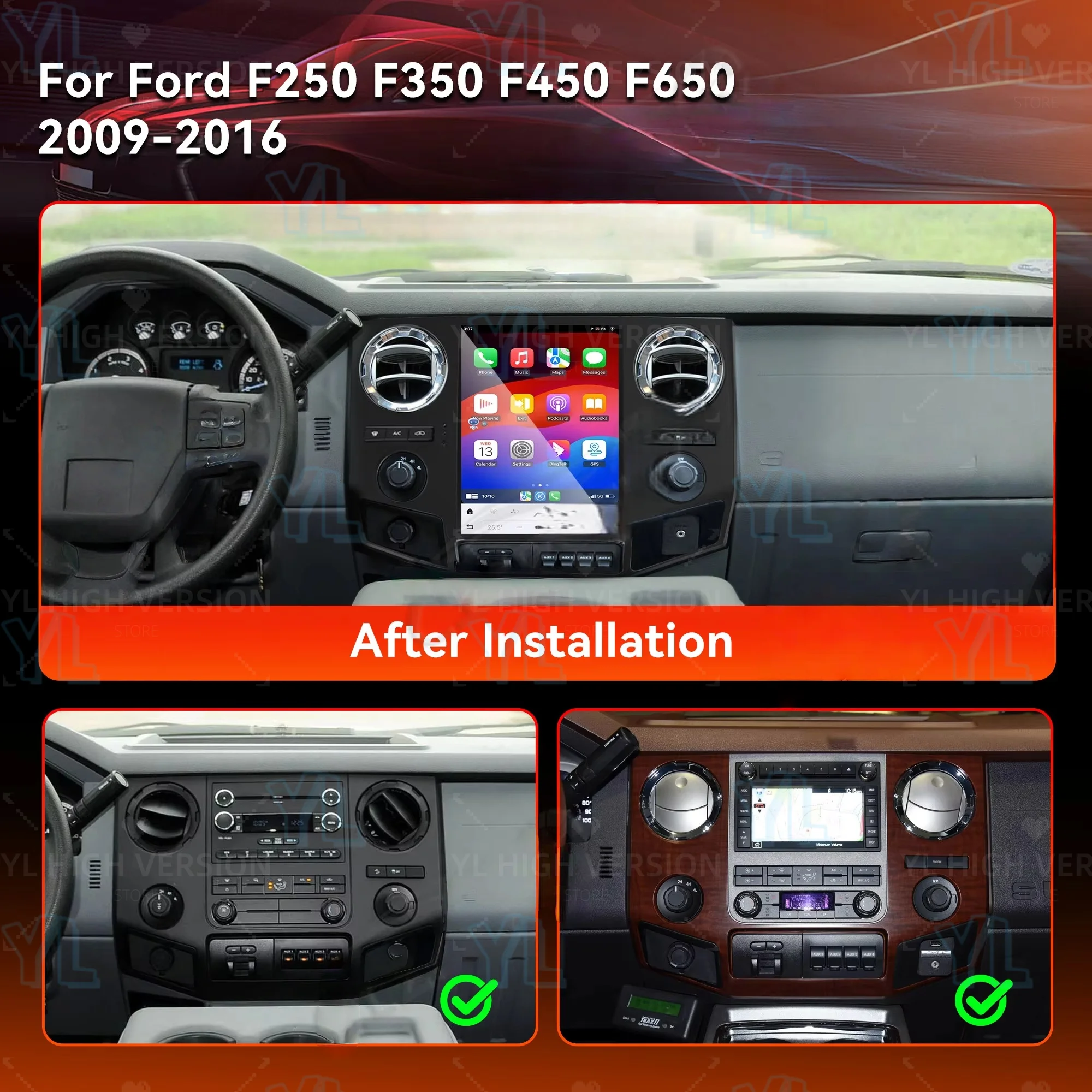 NP For Ford F250 F350 F450 F650 2008 2016 Android Car Radio Stereo Autoradio Multimedia Player GPS  Head Unit Wireless CarPlay