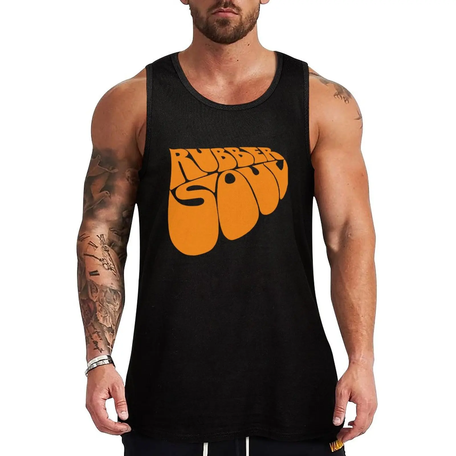 

rubber Tank Top gym clothes man fitness plain t-shirt Man sleeveless shirt