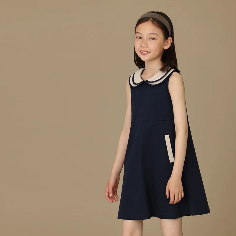 

Kids Clothes Girls Polo Skirt Doll Collar Sleeveless Vest Skirt Preppy Style Dress Girls Summer Dress Sundress Birthday Dress