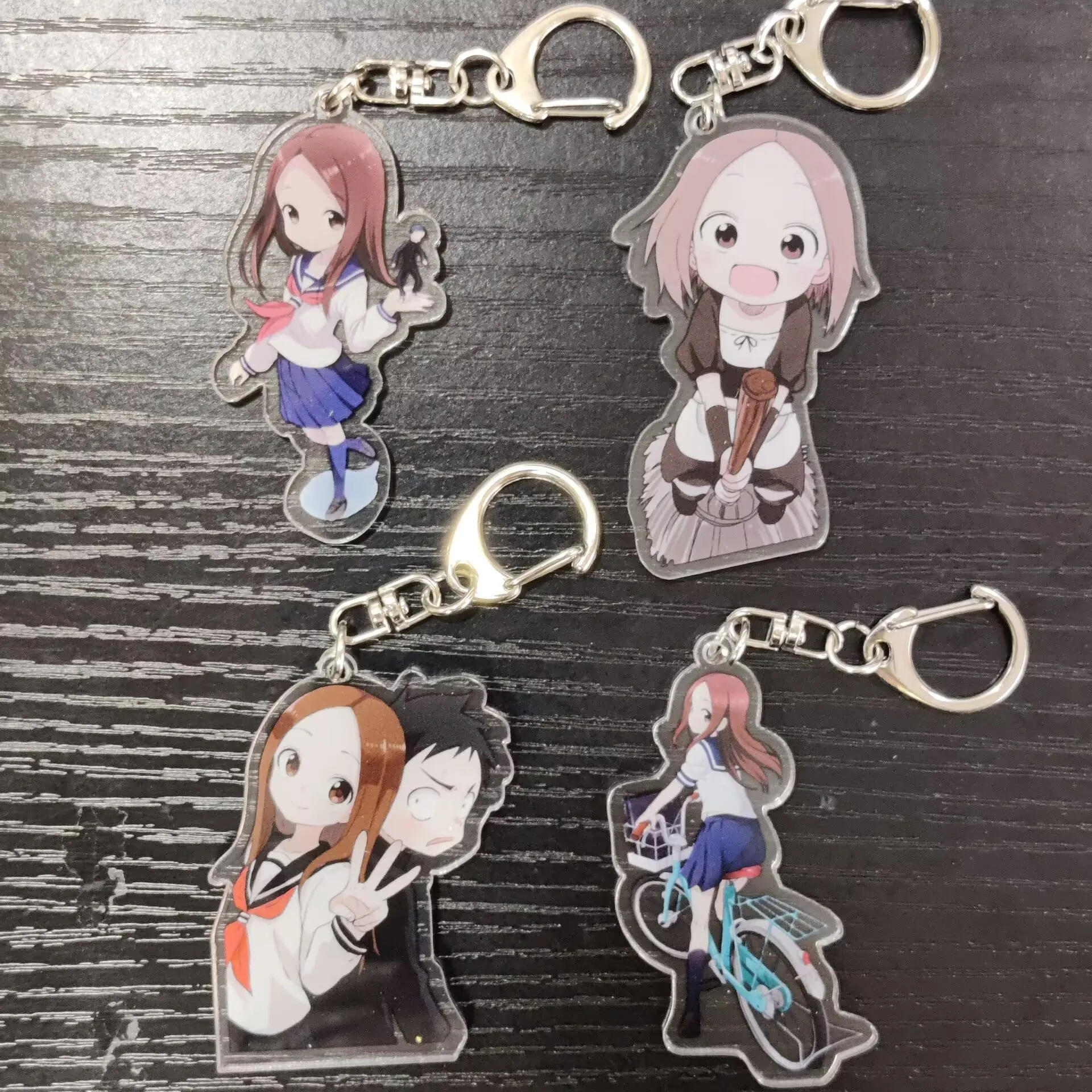 6CM Japan Anime Teasing Master Takagi-San Figures Takagi Nishikata Acrylic Key Chains Creative Backpack Decor Pendant Fans Gift