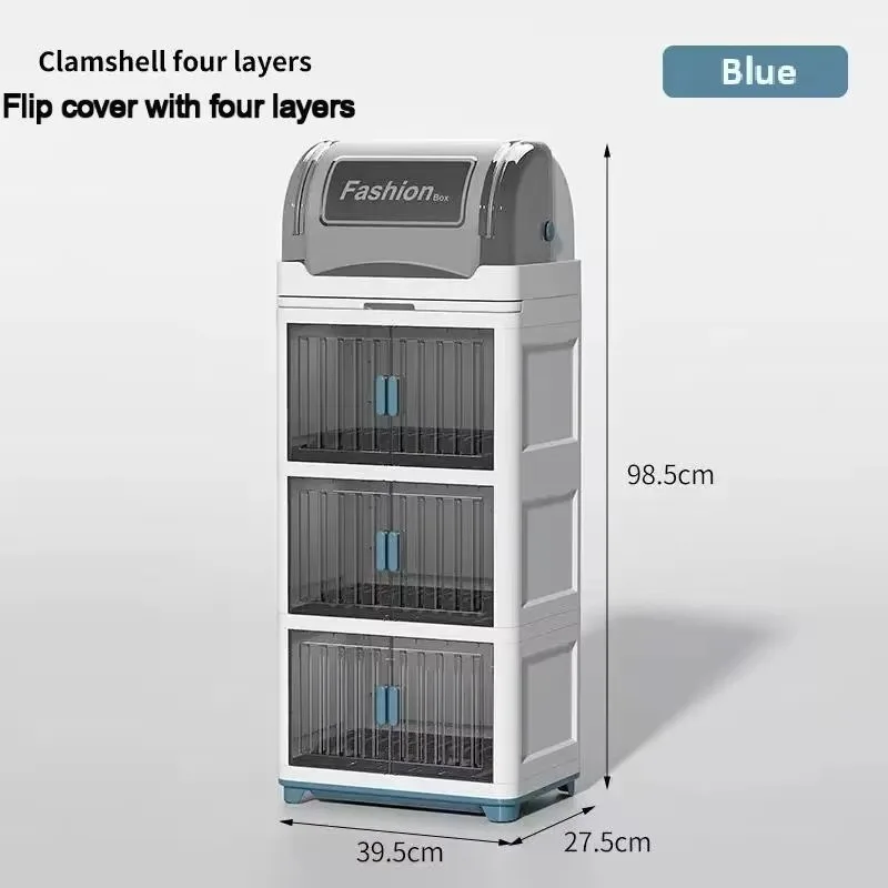 Dust and Insect-Proof Plastic Kitchen Storage Rack with Clamshell Household Tableware and Dish Storage Box JY-7879