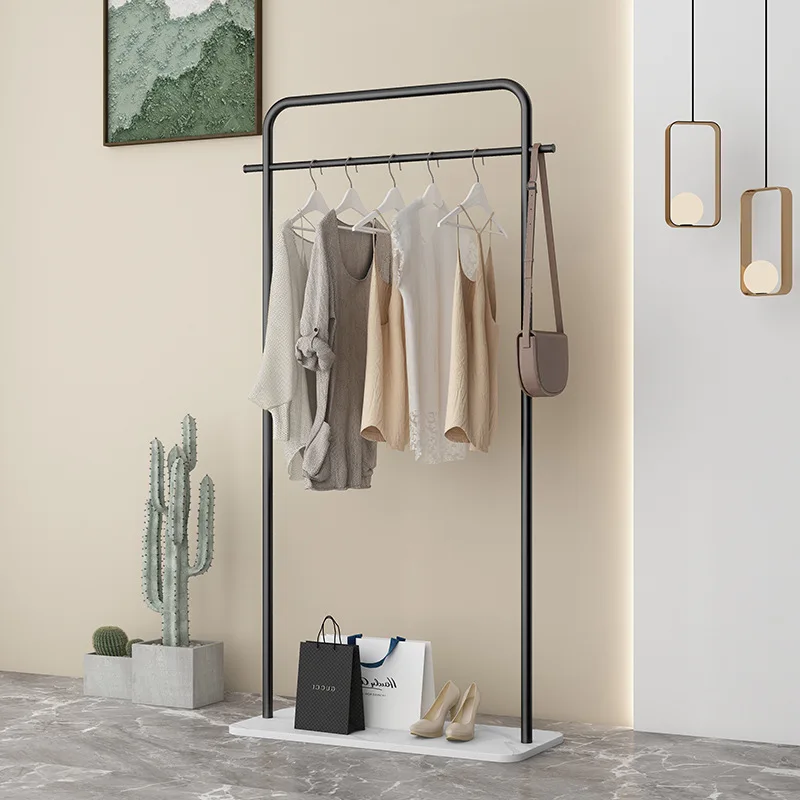 

Household coat rack Light luxury style Simple modern bedroom hanger Floor hanger Polymer