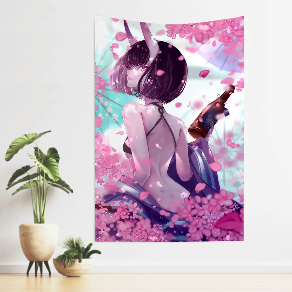 Shuten Douji Animated Game Fate Grand Order Tapestry Room Decor Wall Cloth Party Hanging Background Room Decor Baby Room