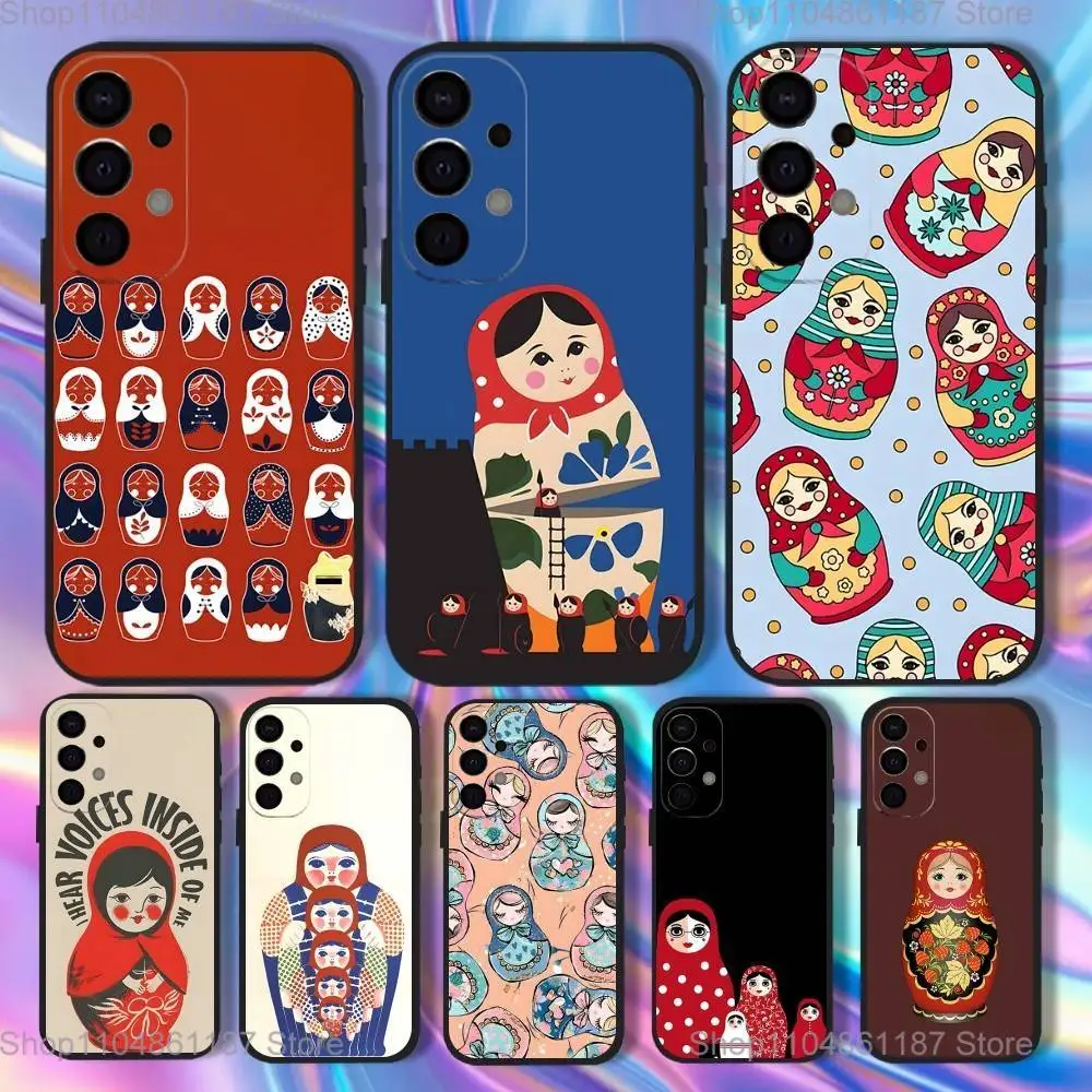 

Russian Dolls Matryoshka Phone Case For Samsung S25,S24,S21,S22,S23,S30,Ultra,S20,Plus,Fe,Lite,5G Black Cover