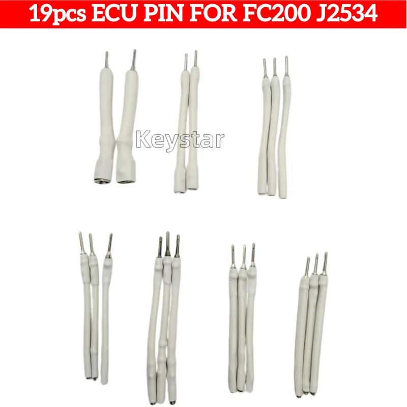 

keystar 19pcs ECU Pins Gear Box TCU Pins Car ECU Connect Pins for FC200 KT200II KT200 Gen2 Bench Cable Pin Adapter Whole Sale