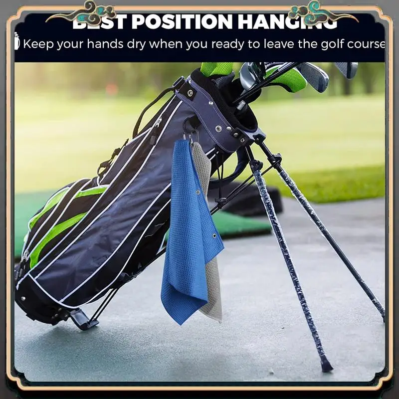 

Premium 15.7X23.6Inch,5 Pack Golf Towels Strong Water Absorption Towels With D Clip For Golf Lovers Golf Accessories