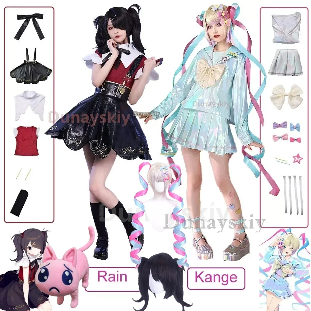 Game Needy Girl Overdose KAngel Cosplay Ame Costume Game NEEDY STREAMER OVERLOAD Cosplay KAngel Costume With Wig Set Lolita Gift