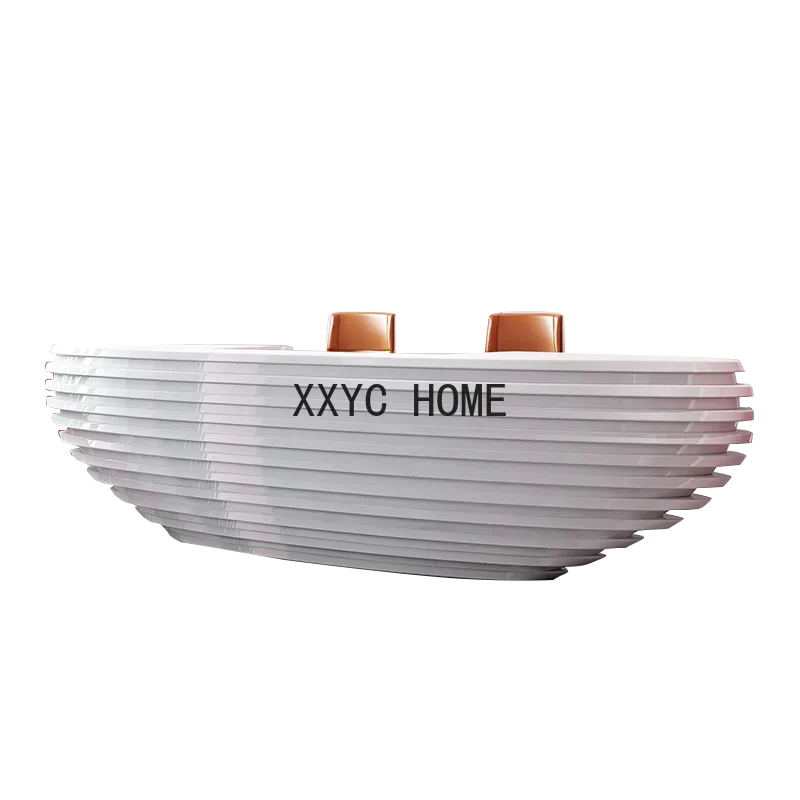 

Paint Company Front Desk Reception Beauty Simple Special-Shaped Cashier Cabinet Fiberglass Modern