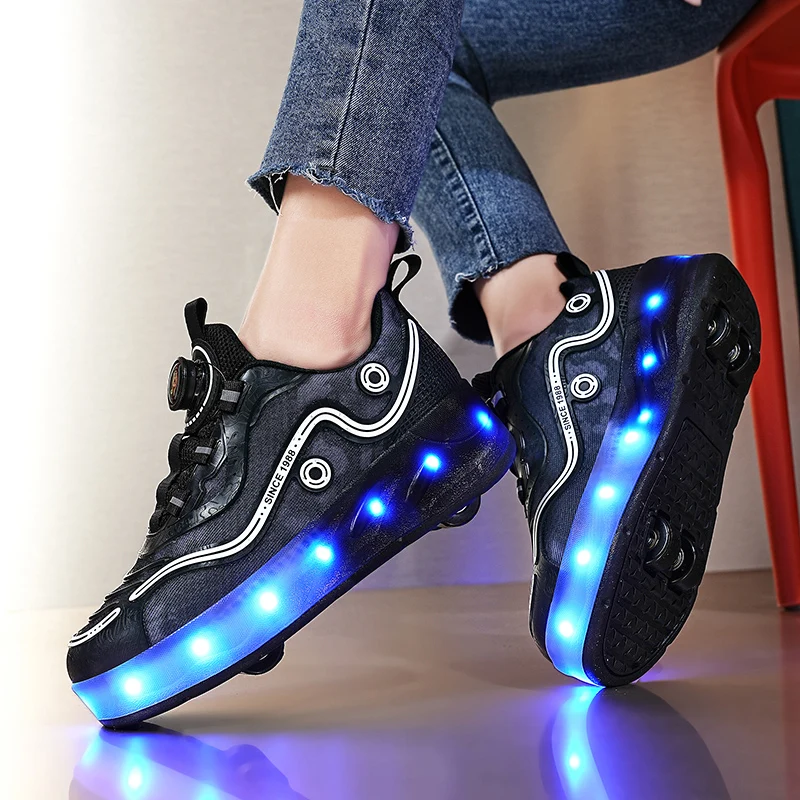 2024 The latest roller skates Entertainment and sports wheel shoes for boys and girls detachable multi-functional sneakers