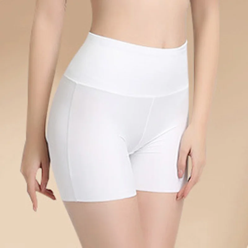 Celana pendek pengaman ukuran besar celana boxer sutra es mulus untuk wanita rok pendek antilecet celana dalam Boyshort Musim Panas 2XL