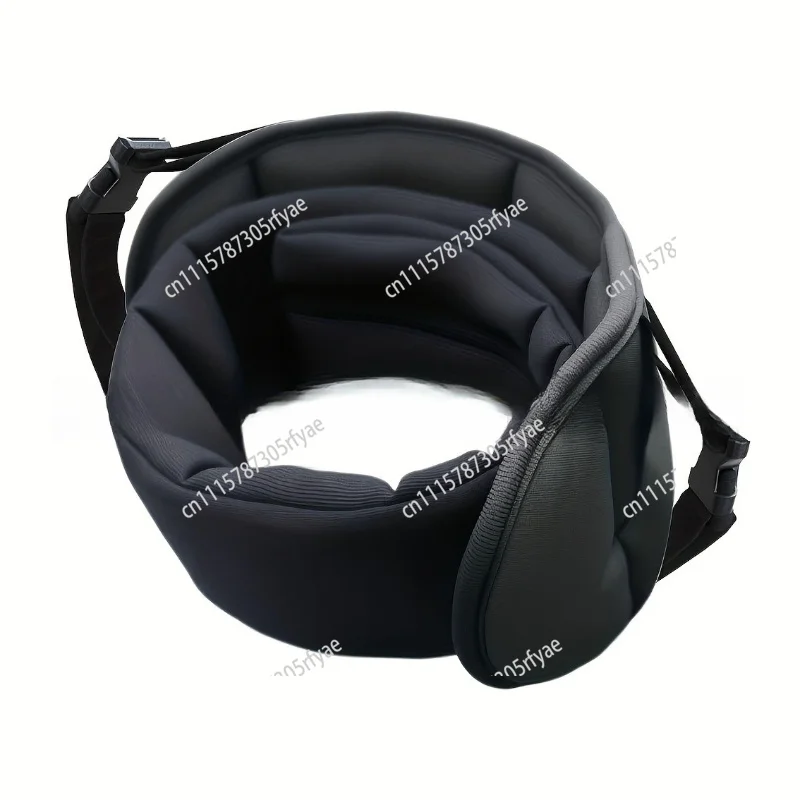 3 In 1 Travel Neck Pillow Headrest With Eye Mask Adjustable Airplane Sleep Mask Long Flight Travel Comfort Support view 5