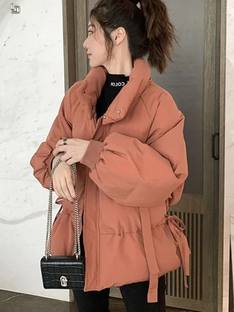 Winter Cotton Puffer Jacket for WomenKorean Fashion Short Warm Bread Jacket Students Outsidewear