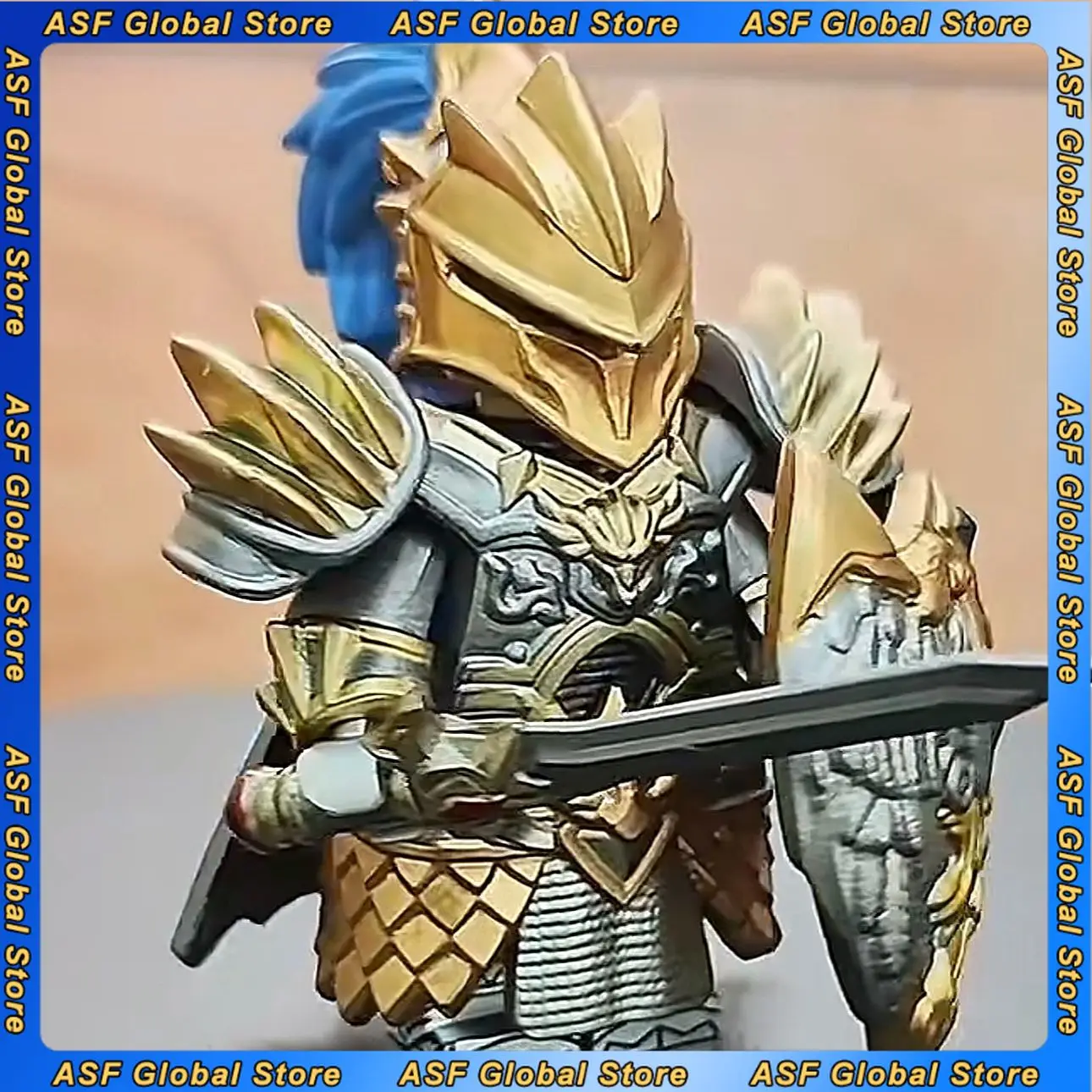 5cm Knights of The Round Table Peripherals Lancelot Carrying Building Blocks Knight Figure Model Ornament Birthday Gifts Toy