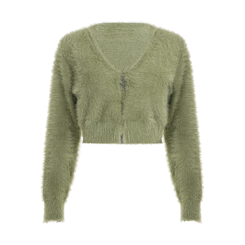 Рисунок 4 - Повседневные базовые пушистые вязаные кардиганы