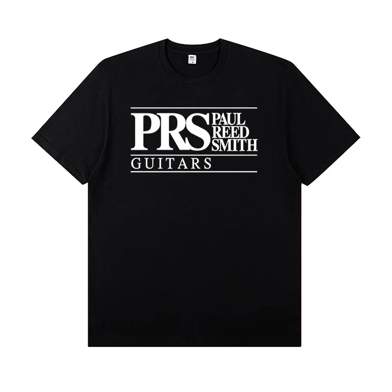 PRS Electric Guitar Peripheral Pattern Round Neck Rock T-shirt Short Sleeve Band Lead Singer Guitarist Practice T-shirt