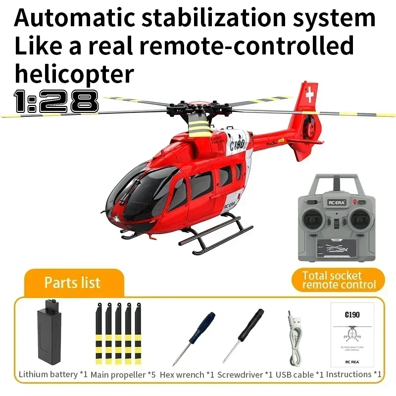 C190 Afstandsbediening Helikopter Borstelloze Motor Vaste Hoogte Met Optische Stroom Rc Elektrische Helikopter Model Kind Buiten Speelgoed