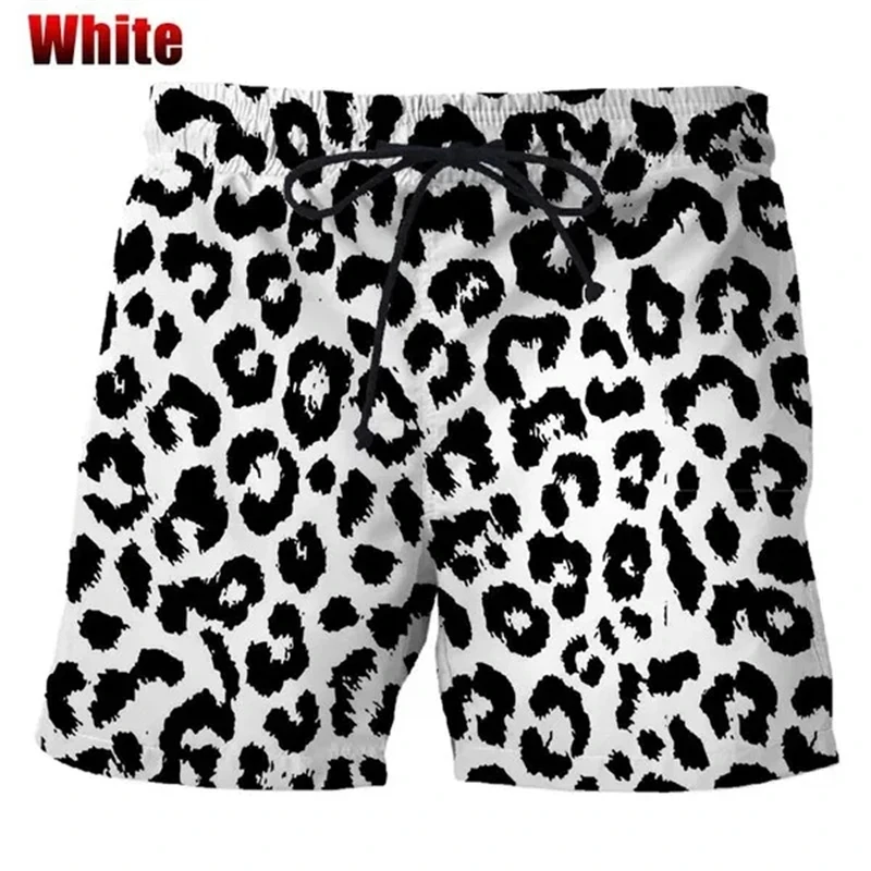 New Summer Men Fashion Shorts Colorful Leopard Print Clothing Boys Kids Casual Hawaii Vacation Shorts Male Luxury Beach Shorts