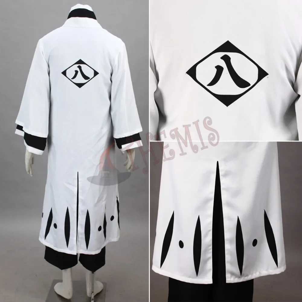 MMGG-traje de Cosplay de Kyoraku Shunsui para niños y hombres, traje de Bata con estampado único hecho a medida, Kimono de talla grande