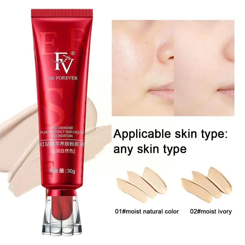 Red FV Concealer Cream Foundation Original Maquillaj Red Ginseng Herbal Skin Care Face Base Makeup Liquid Blemish Cover