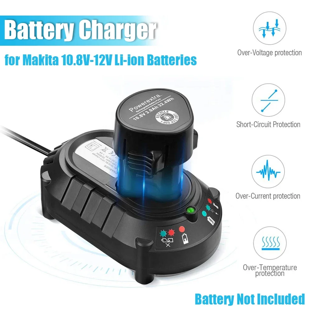 Charger for Makita BL1013 BL1014 10.8V-12V Li-ion Batteries DC10WA Electrical Drill Screwdriver Tools Power Supply Charger