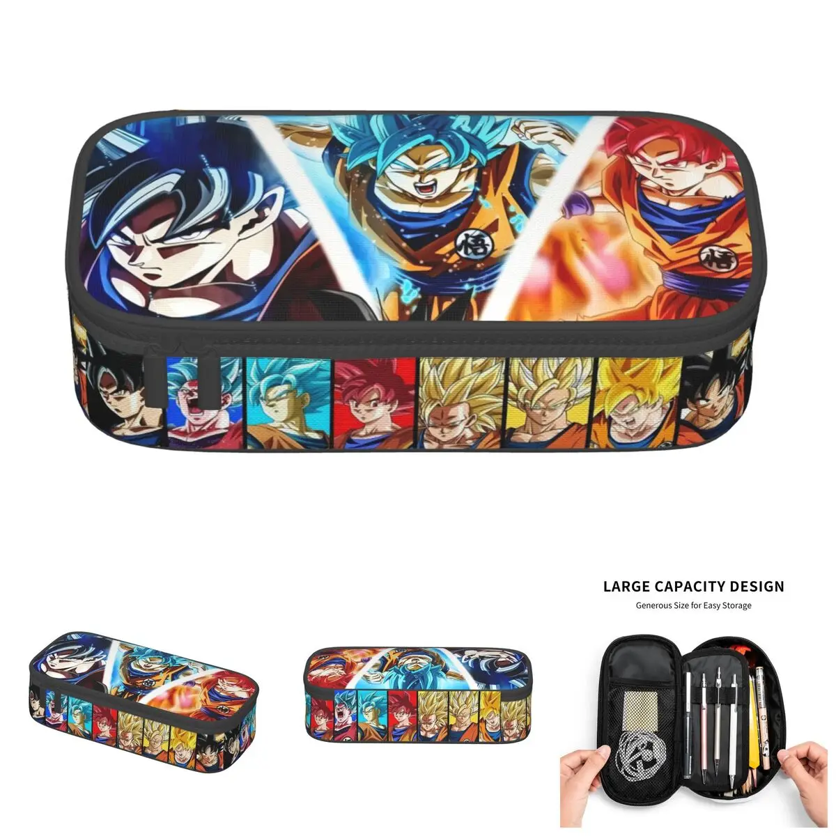 

D-Dragon B-Ball Anime Son G-Gokus Cute Pencil Case Boys Girls Large Capacity Cartoon Pencil Pouch Students Stationery