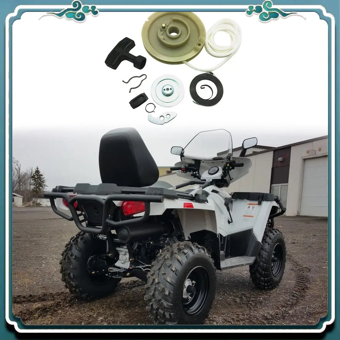Premium Atv Recoil Pull Cord Starter Kit For Polaris Sportsman 500 400 Magnum Scrambler