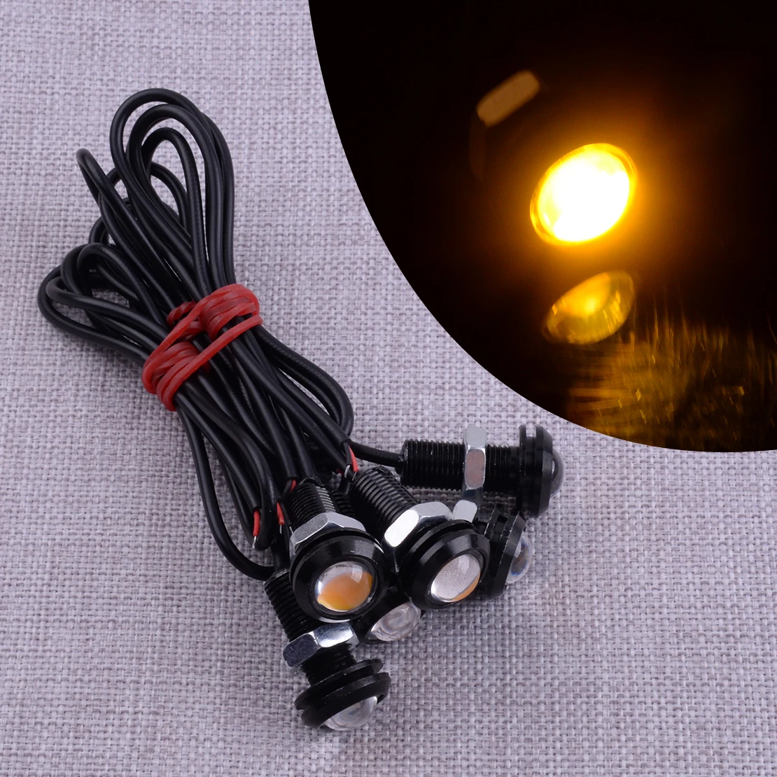 

6 шт./компл., передняя решетка, ходовые огни, бампер, капот, светодиодная лампа, подходит для Dodge Ram 1500 2500 3500, желтый