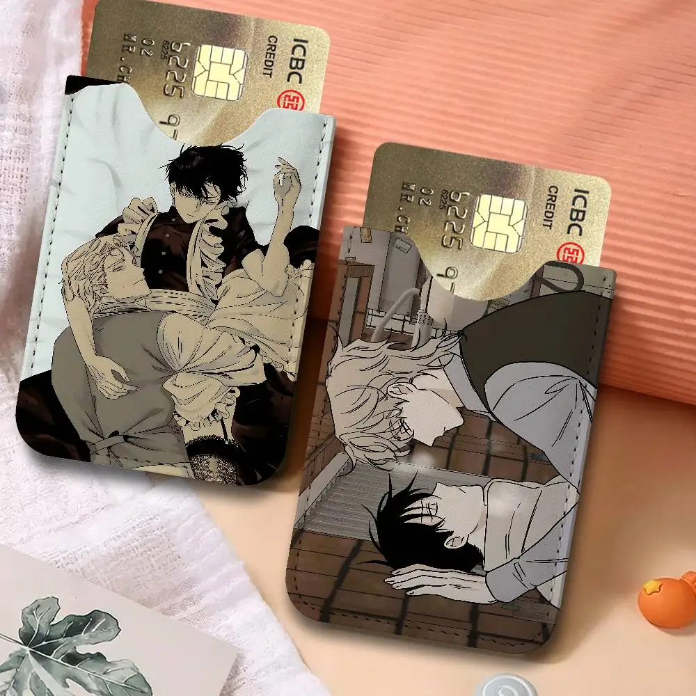Comic Low Tide in T-Twilights Men Women Universal PU Leather Business Card Holder ID Credit Card Organizer Pocket Size Card Case