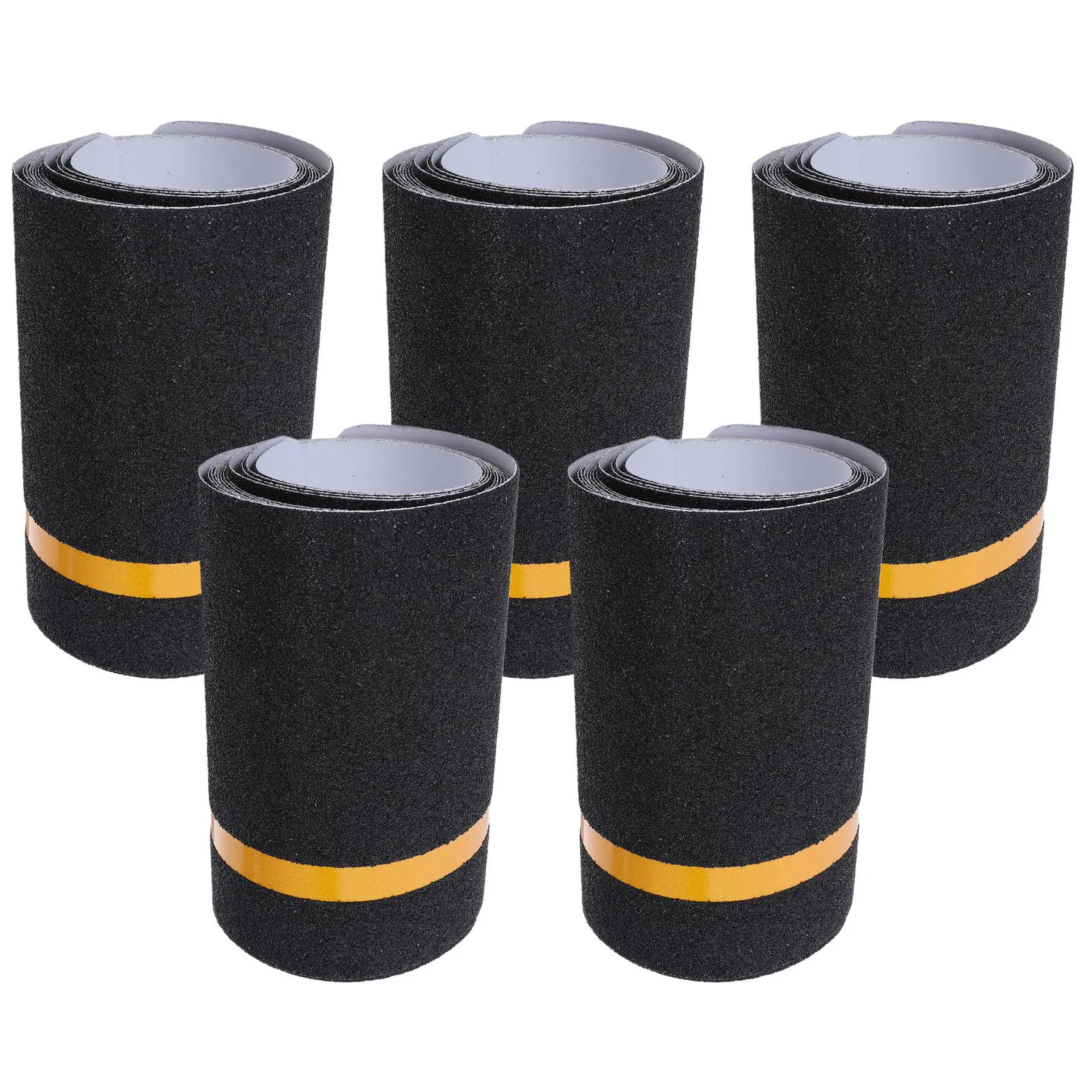5Pcs Anti Slip Tape Outdoor Stair Treads Reflective Strips 24x5.9 Non Skid Waterproof High Adhesion Safety Strips for Stairs