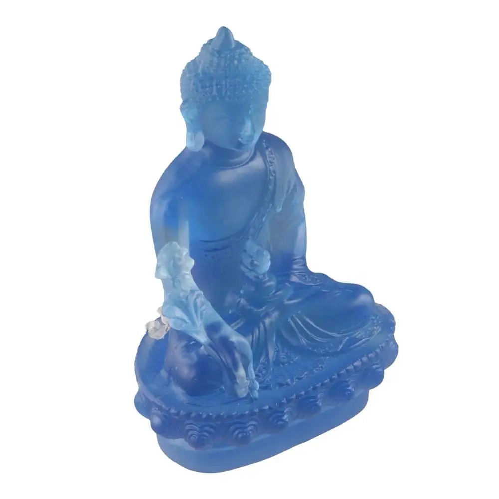 

Thai-style Medicine Buddha Statue Resin Craft Handmade Resin Buddha Crafts Zen Ornaments Pharmacist Buddhist Sculpture