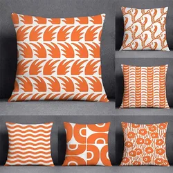 Orange Pattern Pillowcase Interior Decoration Office Living Room Home Pillowcase