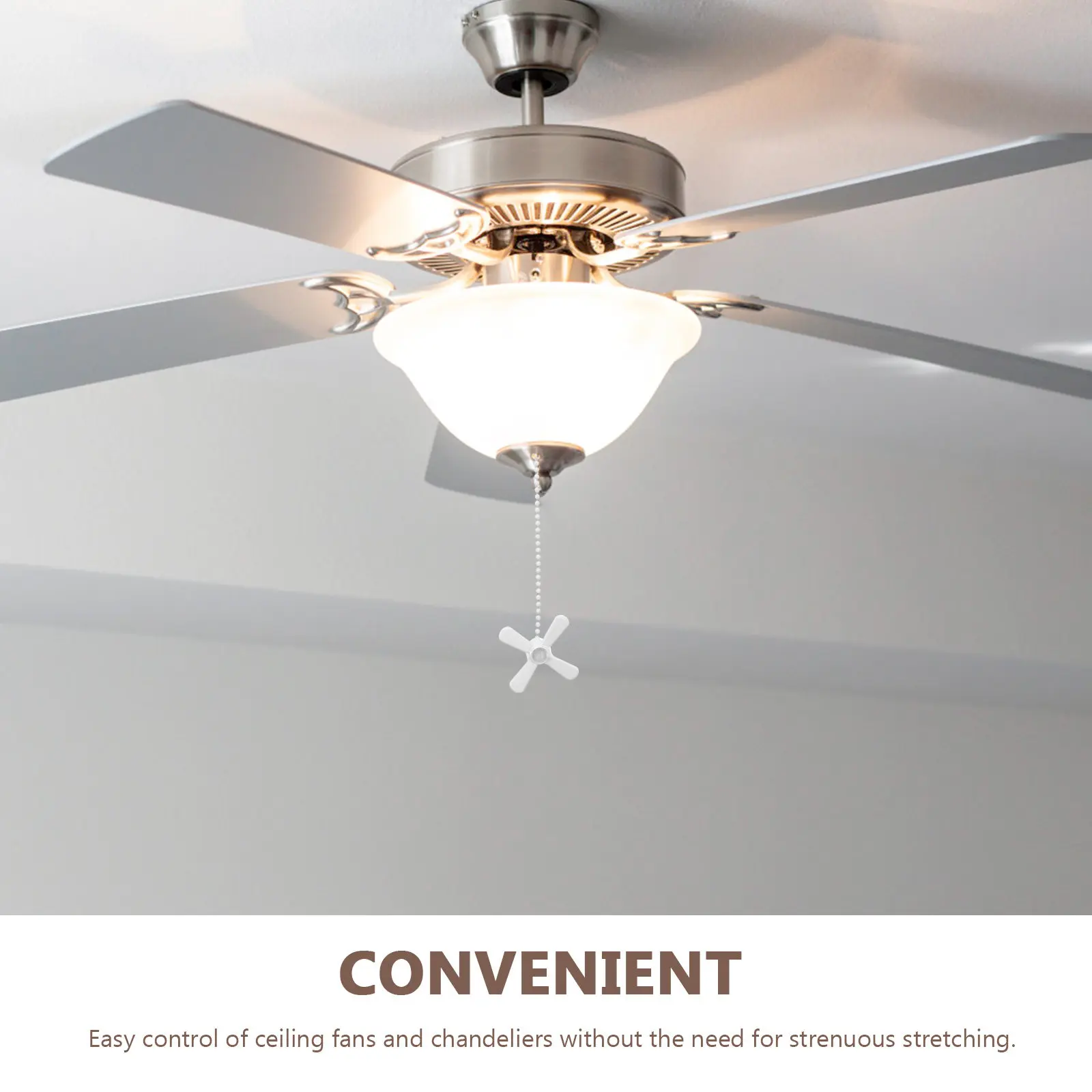 2Pcs Vintage Ceiling Fan Pull Chains Decorative and Easy to Use for Fans and Lights Elegant Design Home Decoration