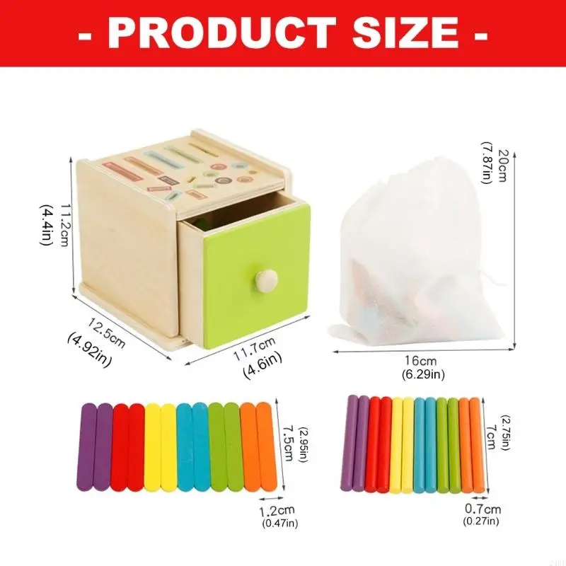 Scatola per selezione delle monete in legno, giocattolo educativo per le abilità motorie fini in età prescolare, per dei