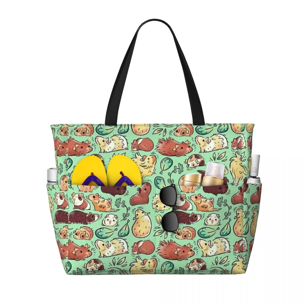 Guinea Pig Huddle Large travel bag Waterproof Tote Beach Bag Large Capacity Travel Shopping bags